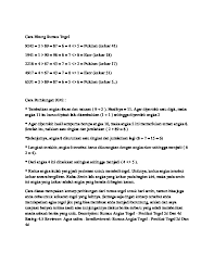 Cara Hitung Rumus Togel Pdfcoffee Com
