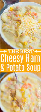 Cheesy Ham And Potato Soup Ham And Potato Soup Ham Soup Recipes Homemade Soup Recipe