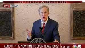 1 day ago · governor abbott is in constant communication with his staff, agency heads, and government officials to ensure that state government continues to operate smoothly and efficiently. Gov Greg Abbott Says It S Time To Open Texas 100 End Statewide Mask Mandate