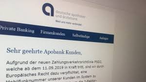Die apobank hilft ihnen dabei! Zahlungsverkehrsrichtlinie Aufgepasst Erneut Phishing Mail Mit Apobank Logo