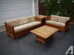 This End Up Solid Wood Living Room Set Couch Loveseat Two Tables Living Room Wood This End Up Furniture Solid Pine Furniture