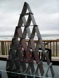 You can make this whole project without using any cardboard. House Of Cards Wikipedia