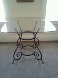 Rectangle Glass Top Table With Rounded Corners Sillas Mesa De Hierro Mesa Y Sillas