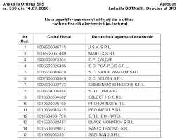 Factura fiscala este documentul contabil emis de catre furnizor catre client, ce contine lista cu produsele vandute, respectiv serviciile prestate clientului de catre furnizor in baza unui contract prestabilit sau nu. Lista AgenÈilor Economici ObligaÈi De A Utiliza E Factura A Fost CompletatÄ Contabil Sef