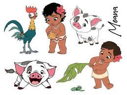 10 Disney Moana Svg Vector Cliparts Hei Hei And Pua Svg Baby Moana Clipart Cutfiles In Png Eps A Moana Drawing Disney Moana Moana