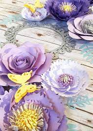 Large Paper Flowers Set Of 12 Purple Lavender And Lilac Etsy Paper Flower Backdrop Wedding Paper Flower Backdrop Large Paper Flowers