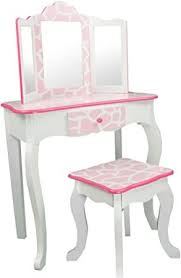 teamson kids pretend play kids vanity table and chair vanity set with mirror makeup dressing tab kids vanity dressing table with drawers vanity set with mirror