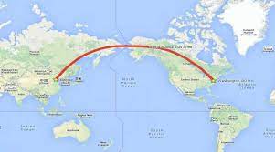 When taking the pacific route, the ships will go through the south of the east china sea. Digging To China