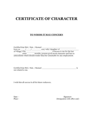 To whom this may concern if you notice in this salutation, we are using this in place of it.'' but which one is the proper word? To Whom It May Concern Character Certificate Fill Online Printable Fillable Blank Pdffiller