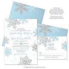Ice Blue Silver White Snowflake Winter Wedding Invitation And Rsvp Reply Card Winter Wedding Invitations Wedding Invitations With Pictures Wedding Invitations