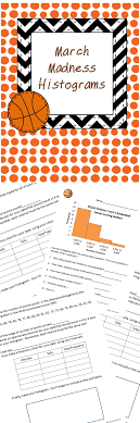 March Madness Basketball Histograms March Madness Math Sixth Grade Math Teaching Math