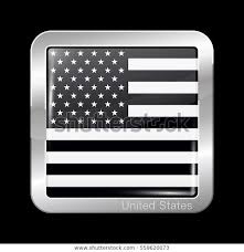 Black And White American Flag Vector Image Pin On Flags