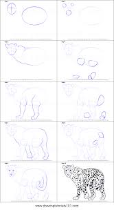 Here Is A 10 Step Easy Tutorial About How To Draw A Leopard Leopard Drawing Drawing Sheet Watercolor Animal Tattoo