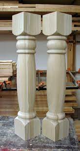 Wide plank countertops, butcher block countertops Custom Kitchen Island Legs 6 X 36 Poplar Legs To Be Painted Wood Mantels Wood Turning Farm Style Kitchen