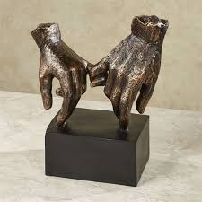 Lingering Hold Bronze Finished Hands Table Sculpture In 2021 Hand Sculpture Sculpture Hand Statue