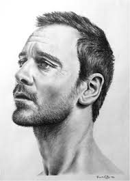 Pencil Drawing Of Michael Fassbender Pencil Drawings Face Sketch Drawings