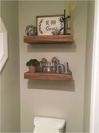 42 Creative Farmhouse Bathroom Shelves Ideas That Will Make Your Bathroom Stunning Decorequired Half Bathroom Decor Half Bath Decor Farmhouse Bathroom Decor