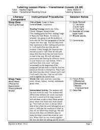 Literacy Component Doc Template Pdffiller