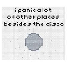 Maybe you would like to learn more about one of these? Counted Cross Stitch Kit Not Just At The Disco I Panic Lots Of Places Home Kitchen Mixed Media Ekoios Vn