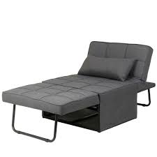 Ainfox 4 In 1 Ottoman Sleeper Guest Chair Sofa Bed Multi Function Folding Adjustable Ottoman Bench Light Gray Walmart Com In 2020 Sleeper Ottoman Single Sofa Bed Chair Sofa Bed