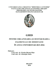 Comanda acum si ai 20% reducere! Fillable Online Universitatea Cantemir Ghid Disertatie Mfb 2016 Universitatea Crestina Dimitrie Cantemir Universitatea Cantemir Fax Email Print Pdffiller