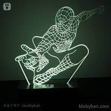 ليد اكريليك سبايدر مان acrylic decor spiderman acrylic