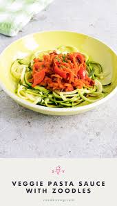 Easy Veggie Pasta Sauce With Courgette Zucchini Noodles Zoodles Recipe Easy Veggie Pasta Smoked Bacon Recipes Veggie Pasta