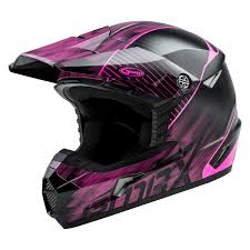 Gmax Mx 46y Offroad Colfax Youth Large Black Hi Viz Pink Helmet