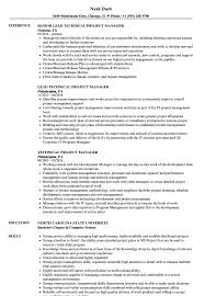 Technical Project Manager Resume Samples Velvet Jobs