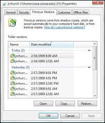 Recover A Previous Version Of A File Or Folder (Windows) | Information  Technology Services