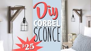 Build this diy rustic corbel light sconce for $25! Diy Corbel Sconce Light For 25 Shanty 2 Chic