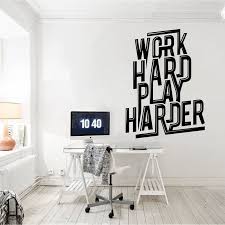 Office Walls Decor Work Hard Play Harder Office Wall Art Etsy Office Wall Decor Office Wall Decor Work Office Wall Decals