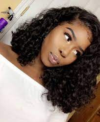 I Love This Little Cute Style Deep Wave Hairstyles Natural Hair Styles Curly Weave Hairstyles