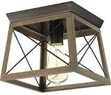 Progress P350022-020 Briarwood One-Light Flush Mount, Antique Bronze