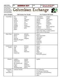 The Columbian Exchange Worksheet Answers Em 2020