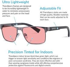 Amazon Com Theraspecs Conrad Migraine Glasses For Light Sensitivity Photophobia And Fluorescent Lights Unisex Light Sensitivity Migraine Fluorescent Light