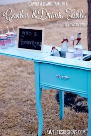 Sewing Cabinet Drink Table And Cooler Make Old Sewing Tables Sewing Table Drink Table