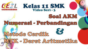 If you like, you can sprinkle some sugar on top. Pembahasan Soal Akm Numerasi Matematika Deret Aritmetika Smk Kelas 11 3 Youtube
