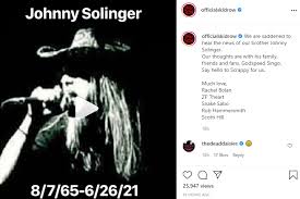 Johnny solinger, former frontman of american rock band skid row, has died aged 55 after announcing he was suffering from liver failure. Hupkgkiof5vmvm
