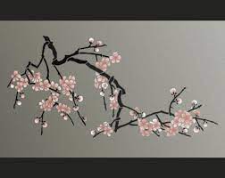 Pin By Valerie Bussy On Stencils Japanese Cherry Blossom Tree Branch Wall Art Stencils Wall