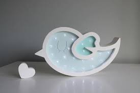 Kids Night Light Bird 3200 Mint Night Light Led Night Light Baby Night Light Wooden Night Light Custom Night Light Night Light Kids Baby Night Light Kids Deco
