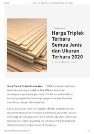 Sajian info harga bahan bangunan yang akan kami ulas kali ini akan mengangkat tema harga triplek terbaru untuk semua jenis triplek terbaik. 7 Harga Triplek Terbaru Semua Jenis Dan Ukuran Terbaru 2020 Arisiteki