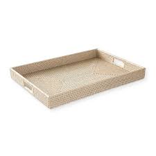 It adds character and a touch of natural beauty to many styles of décor. Hapao Rectangular Light Wash Woven Rattan Tray
