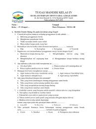 Untuk contoh soal uts pai kelas 1 sd semester 1 k13 revisi bisa dilihat disini. Tugas Mandiri Kelas Iv Tema 4b