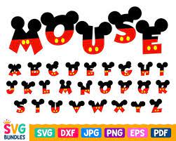 Boy Font Svg Letters With Mouse Ears Svg Baby Boy Monogram Etsy Mickey Mouse Font Mickey Mouse Letters Mickey