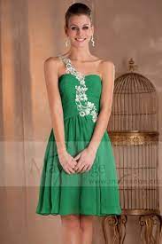 Stand out in lace and metallic cocktail dresses and party dresses from all your favorite brands. Green Short Cocktail Dress With One Embroidered Strap