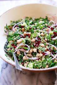 Chickpea Quinoa Salad With Spinach And Pomegranate Recipe Healthy Recipes Quinoa Salad Recipes Vegetarian Recipes