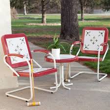 Coral Coast Paradise Cove Retro 3 Pc Metal Arm Chair Chat Set Walmart Com Retro Patio Furniture Metal Armchair Patio Dining Set