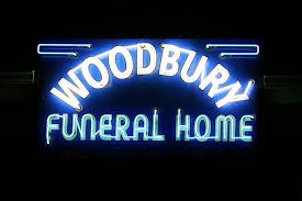 Woodbury Funeral Home Nighttime Funeral Home Funeral Neon Clock