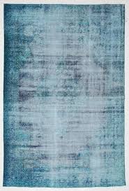 Light Indigo Blue Large Overdyed Medallion Vintage Turkish Rug Vintage Turkish Rugs Overdyed Rugs
